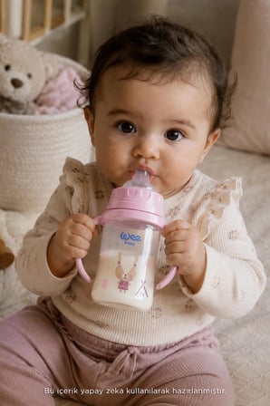 Wee Baby Klasik Kulplu PP Biberon 150 ml Pembe 6-18 Ay