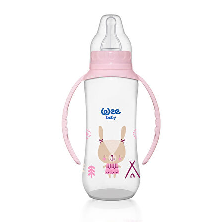 Wee Baby Klasik Kulplu PP Biberon 270 ml - PEMBE