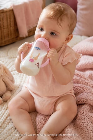 Wee Baby Klasik Kulplu Pp Biberon 270 ml Pembe 6-18 Ay
