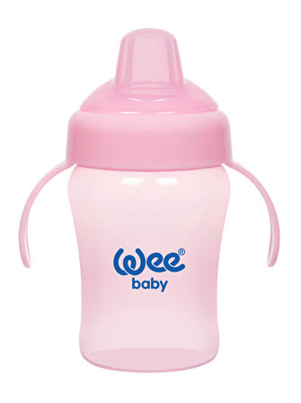 Wee Baby Colorfull Akıtmaz PP Kulplu Bardak 240 ML Pembe