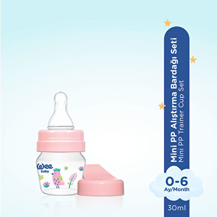 Wee Baby Mini PP Alıştırma Bardağı Seti 30 ml - PEMBE