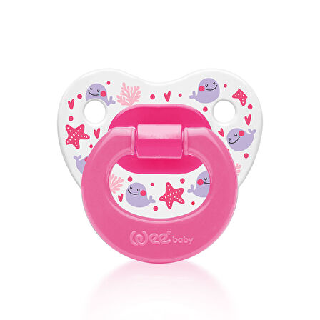 Desenli Damaklı Emzik No:2 Pembe 6-18 Ay