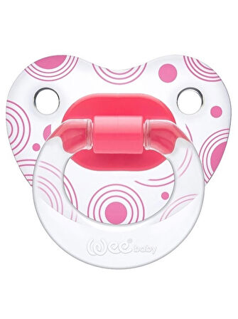 Wee Baby Şeffaf Desenli Damaklı Emzik No:3 - Fuşya