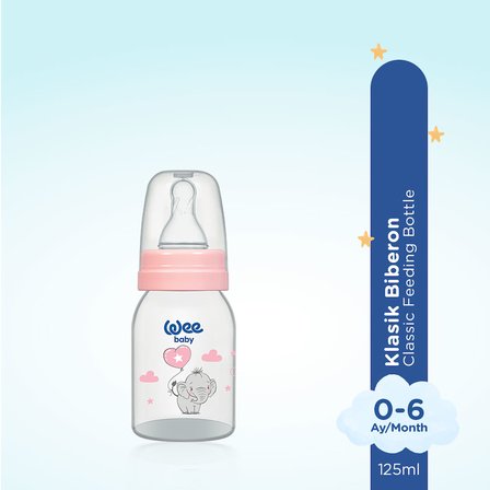 Wee Baby Klasik PP Biberon 125 ml Pembe 0-6 Ay