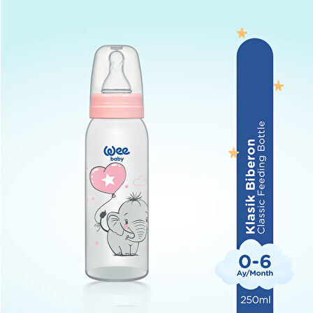Wee Baby Klasik PP Biberon 250 ml - PEMBE