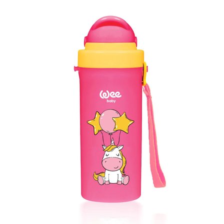 Wee Baby Pipetli Bardak 300 ml Pembe 6+ Ay