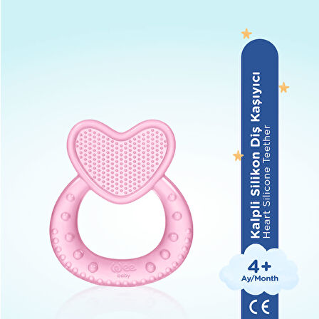 Wee Baby Kalpli Silikon Diş Kaşıyıcı - PEMBE