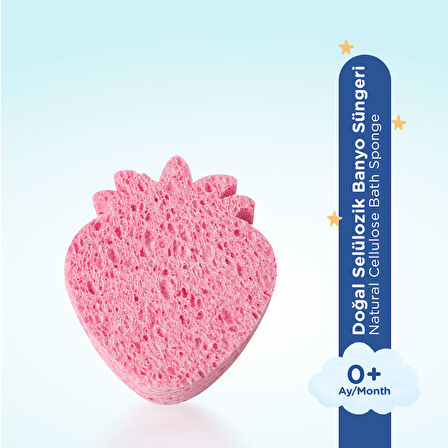 Wee Baby Doğal Selülozik Banyo Süngeri - PEMBE