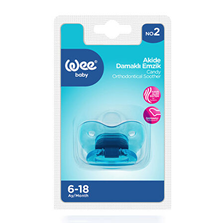 Wee Baby Akide Damaklı Emzik No:2 - MAVİ
