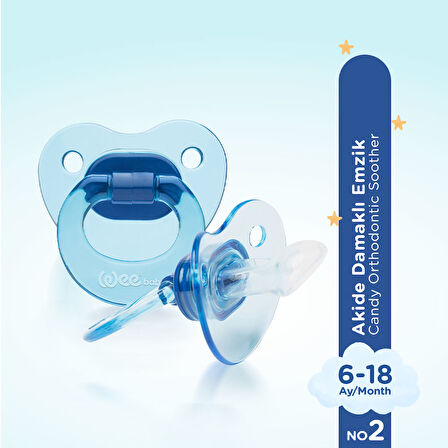 Wee Baby Akide Damaklı Emzik No:2 - MAVİ