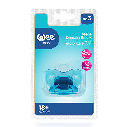 Wee Baby Akide Damaklı Emzik No:3 - MAVİ