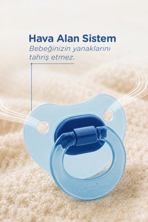 Wee Baby Akide Damaklı Silikon Emzik 18+ Ay Mavi