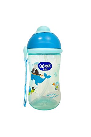 Wee Baby Pipetli PP Bardak 380 ml Mavi