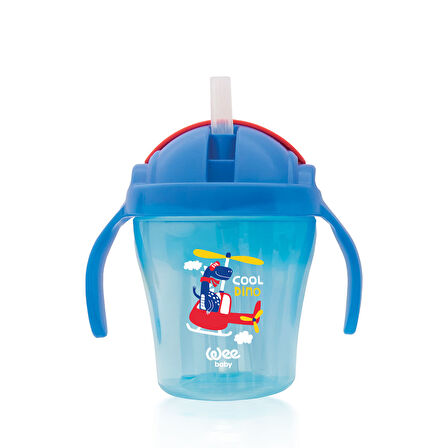 Wee Baby Pipetli Bardak 200 ml - MAVİ