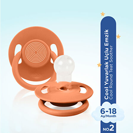 Wee Baby Cool Yuvarlak Uçlu Emzik No:2 - KİREMİT