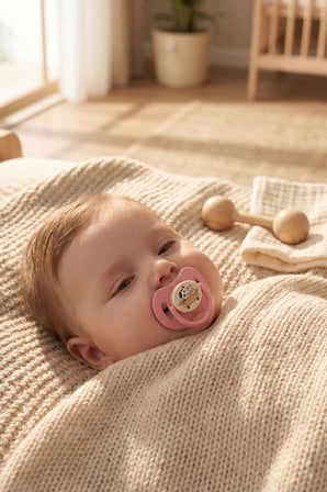 Wee Baby Duo Simetrik Uçlu Emzik 6-18 Ay No:2 (Pembe - Sarı)