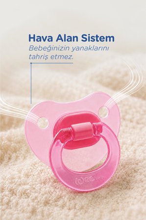 Wee Baby 2’li Damaklı Silikon Emzik 0-6 Ay Kız