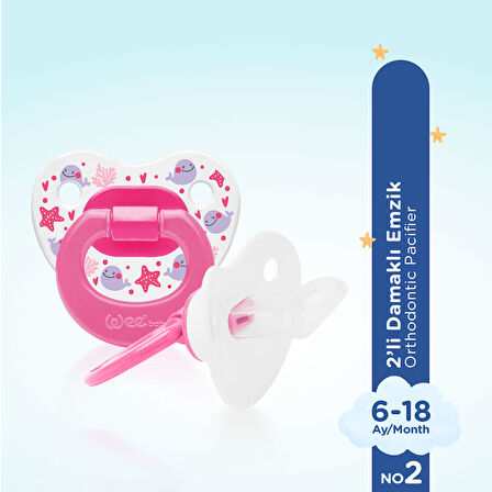 Wee Baby 2’li Damaklı Emzik No:2 - KIZ