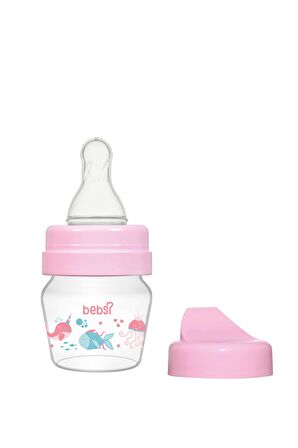 Mini Cam Alıştırma Bardağı Seti 30 Ml - Pembe