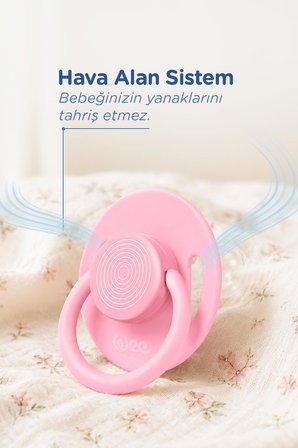 Wee Baby 2'li Cool Yuvarlak Uçlu Silikon Emzik 0-6 Ay Kız