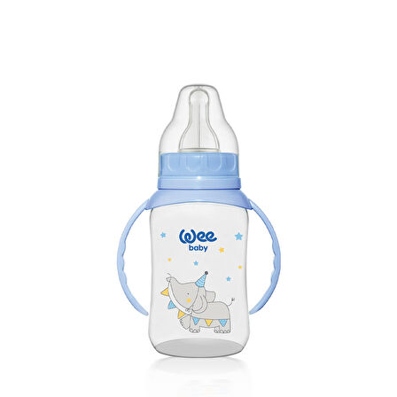 Wee Baby Klasik Kulplu PP Biberon 150 ml - MAVİ