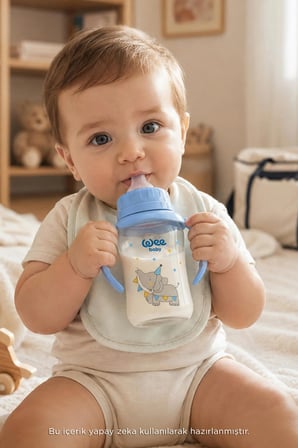 Wee Baby Klasik Kulplu PP Biberon 150 ml Mavi 6-18 Ay