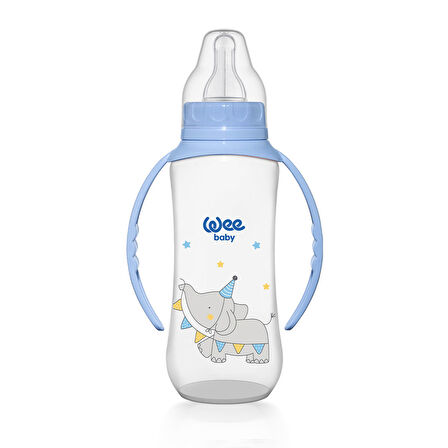 Klasik Kulplu PP Biberon 270 ml Mavi