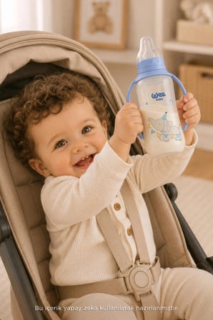 Wee Baby Klasik Kulplu PP Biberon 270 ml Mavi 6-18 Ay