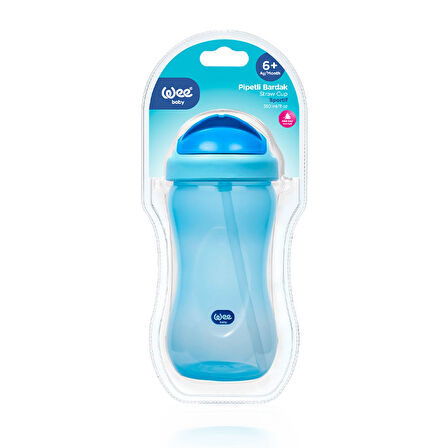 Wee Baby Pipetli Bardak 350 ml - MAVİ