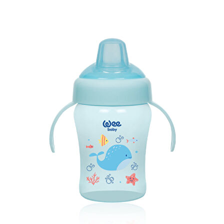 Colorful Akıtmaz Kulplu Antikolik Bardak 240 ml Mavi