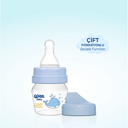 Wee Baby Mini PP Alıştırma Bardağı Seti 30 ml - MAVİ