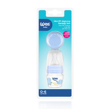 Mini PP Alıştırma Bardağı Seti 30 ml Mavi