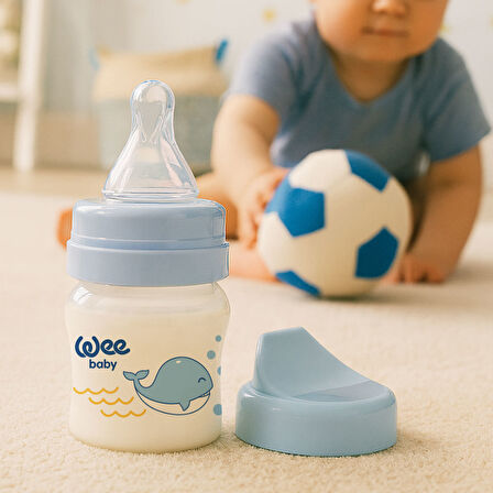 Wee Baby Mini PP Alıştırma Bardağı Seti 30 ml - MAVİ