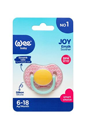 Wee Baby Joy Simetrik Uçlu Emzik No:1 - Pembe