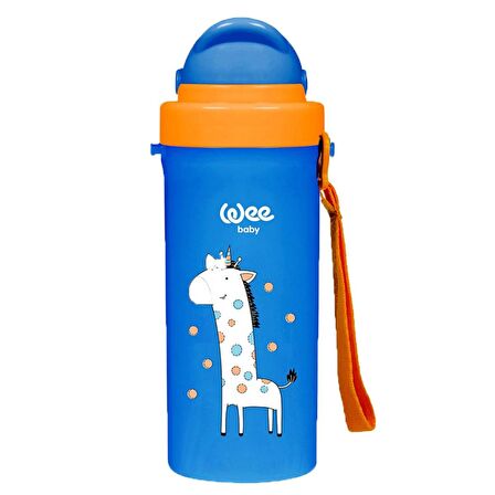 Wee Baby Askılı Pipetli Bardak 300 ml - Mavi