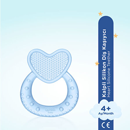 Wee Baby Kalpli Silikon Diş Kaşıyıcı - MAVİ