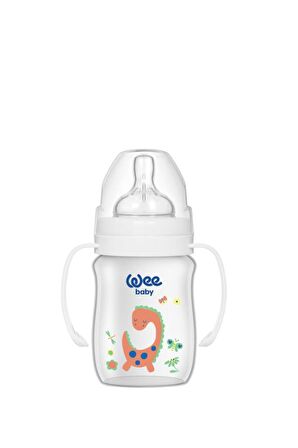 Wee Baby Klasik Plus Geniş Ağızlı Kulplu Pp Biberon 150 Ml Beyaz 137  