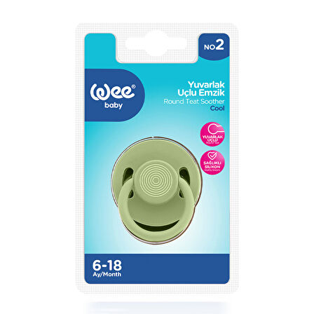 Cool Yuvarlak Uçlu Emzik No:2 Yeşil 6-18 Ay