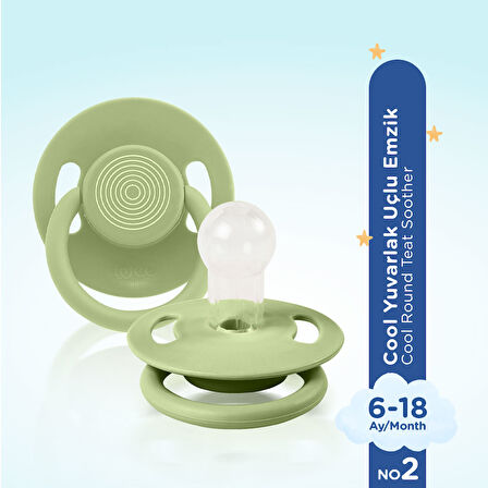 Cool Yuvarlak Uçlu Emzik No:2 Yeşil 6-18 Ay