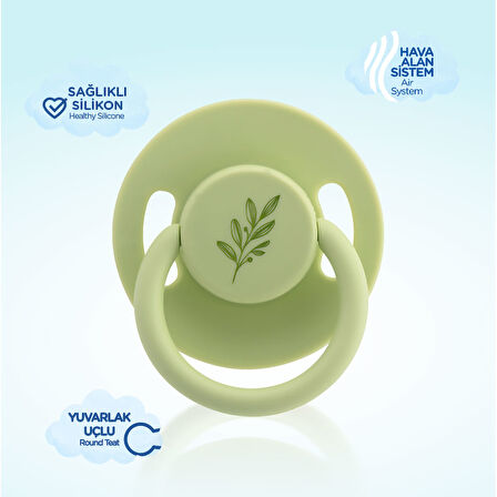 Wee Baby Pure Yuvarlak Uçlu Kauçuk Emzik No:3 - YEŞİL