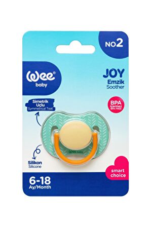 Wee Baby Joy Simetrik Uçlu Emzik No:2 - Yeşil