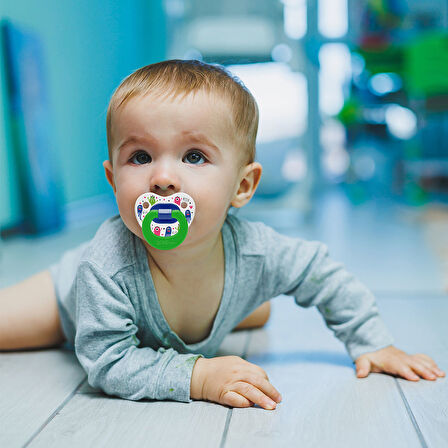 Wee Baby Desenli Damaklı Emzik No:2 - YEŞİL
