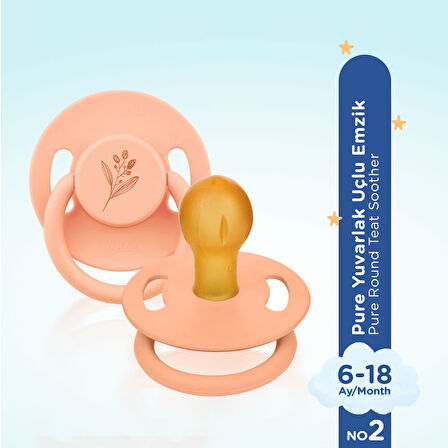 Wee Baby Pure Yuvarlak Uçlu Kauçuk Emzik No:2 - SOMON