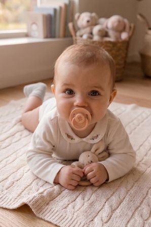 Wee Baby Pure Yuvarlak Uçlu Kauçuk Emzik 18+ Ay Somon