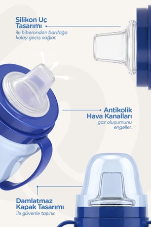 Wee Baby Galaxy Akıtmaz Alıştırma Bardak 125 ml Mavi 6+ Ay