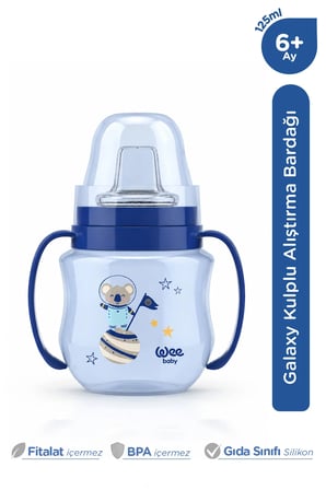 Wee Baby Galaxy Akıtmaz Alıştırma Bardak 125 ml Mavi 6+ Ay