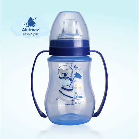 Wee Baby Galaxy Akıtmaz Alıştırma Bardak 250 ml Mavi 6+ Ay