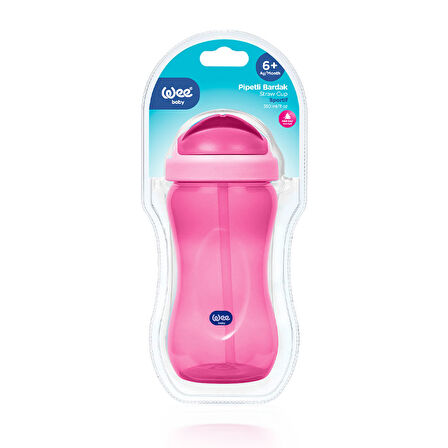 Wee Baby Pipetli Bardak 350 ml - PEMBE