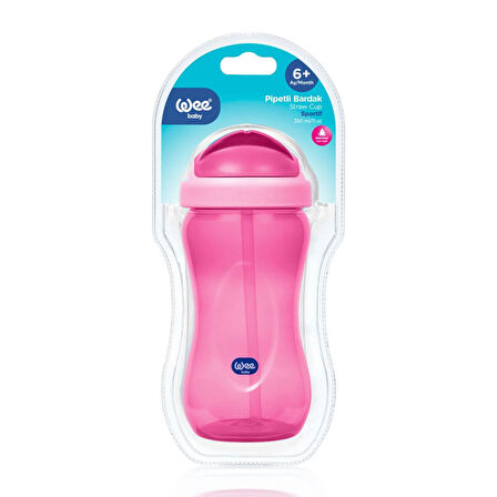 Wee Baby Pipetli Bardak 350 ml - PEMBE