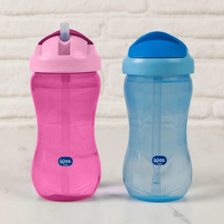 Wee Baby Pipetli Bardak 350 ml Pembe 6+ Ay